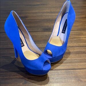 Steven by Steve Madden Vibrant Blue Platform Heels